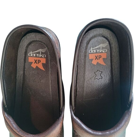 Dansko Leather Tooled Comfort Shoes Women's Size 40 US 9 Brown Nursing Waitress - Picture 9 of 9